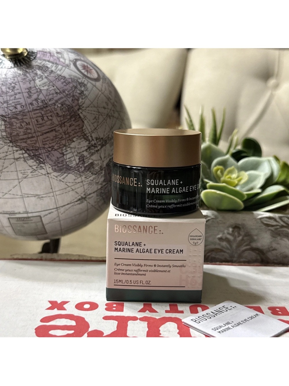 BIOSSANCE Squalane + Marine Algae Eye Cream - 0.5 fl oz/15ml NIB Full Size
